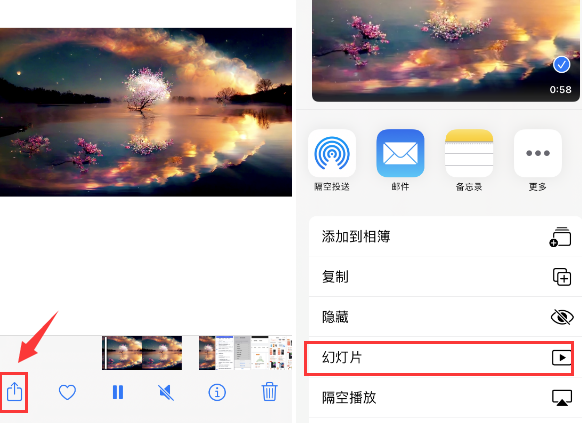 麦积苹果14维修店分享iPhone14相册视频如何循环播放