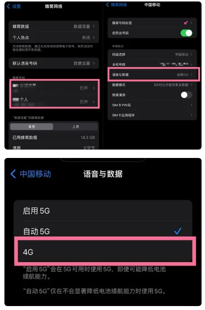 麦积苹果手机维修分享iPhone14如何切换4G/5G? iPhone14 5G网络切换方法 